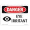 Signmission OSHA Danger Sign, Eye Irritant, 10in X 7in Decal, 10" W, 7" H, Landscape, OS-DS-D-710-L-1727 OS-DS-D-710-L-1727 - alternate 1